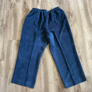 Alfred Dunner Hose Größe 18 Damen Blau Cord Weich Pull-On Gummibund - Bild 1 von 6