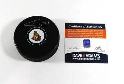 Kyle Turris Signed NHL Souvenir Hockey Puck Senators Dave & Adam's Auto - Image 1 of 2