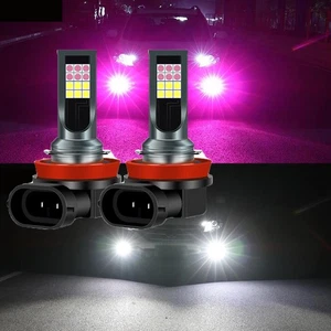 2x H11 Bulbs Fog Light LED White Purple DRL Canbus For VW Golf VII MK7 2012-on - Picture 1 of 8