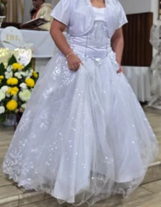 Girls Romantic Bridals Bridesmaid 1st Communion Dress size 14 - Picture 1 of 8