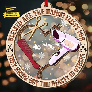 Hairstylist Hair Stylist Ornament - Hairdresser & Cosmetology Ornament for Chris - Picture 1 of 5