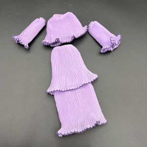 VTG Kenner Darci Fashion Lovely Lavender Pleated Purple Outfit Dress - Picture 1 of 12