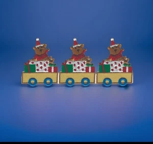 Regali di Natale carro toppa ricamata Babbo Natale orso ferro da cucire lotto di 3 - Foto 1 di 3