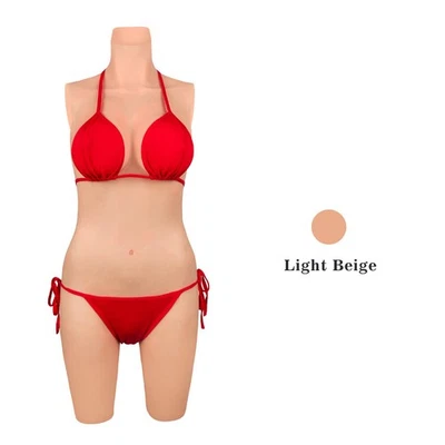 D Cup Silicone Bodysuit Breast Form Fake Vagina Suit For Crossdresser Drag Queen - Image 1 of 4