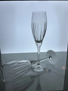 Christofle Crystal Iriana - Copas de champán estriadas 8 5/8", Juego de 2 - Imagen 1 de 4