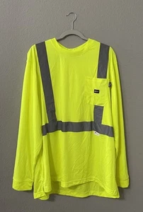 Dickies High Visibility Safety Shirt Reflective Stripe Size XXLarge Long Sleeve - Picture 1 of 4