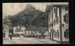 Oberammergau, Ansichtskarte, Hauptstraße mit bemalten Häusern - Picture 1 of 2