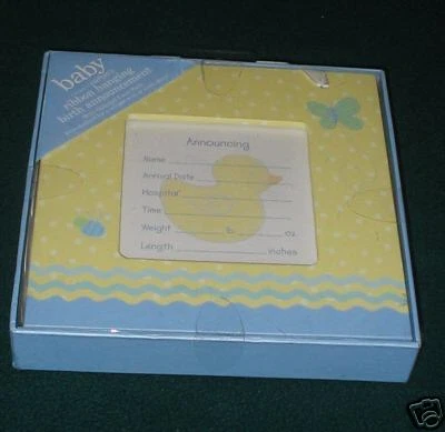 Carters Little Duckie Ribbon Hanging  Announcement  NIB - Imagem 1 de 1
