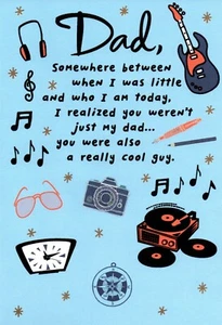 Sincere FATHER'S DAY Card FOR DAD Really Cool Guy, Music, by Hallmark + Envelope - Picture 1 of 5