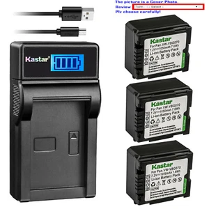 Kastar VWVBG070 Battery LCD USB Charger for Panasonic NV-GS90 NV-GS320 NV-GS330 - Picture 1 of 11