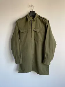 British Army Vintage Military M37 Wool Flannel Shirt Chest 40'' - Picture 1 of 9