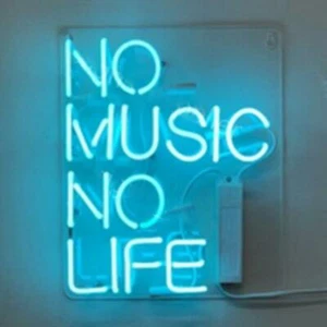 No Music No Life Neon Sign Light Man Cave Room Wall Decor Art Nightlight 14"x9" - Picture 1 of 1