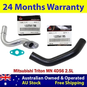 Genuine Turbo Oil Return Pipe&Hose+Gaskets For Mitsubishi Triton MN 4D56 2.5L - Picture 1 of 13