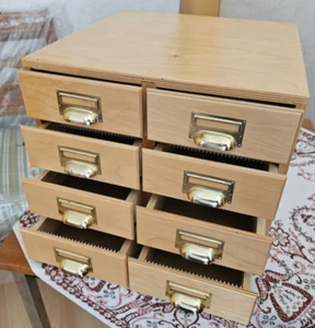 Kasten, Magazin-, Schrank aus Holz für 800 Dias aus der DDR- neuwertig - Bild 1 von 6