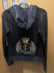 Genuine Juicy Couture Navy Embellished Hooded jacket new with tags - Picture 1 of 8