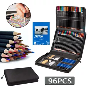 96PCS Professional Artist Pencils Set Adult Kids Drawing Sketching Colouring Art - Picture 1 of 7