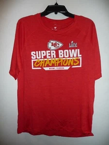 NFL Kansas City Chiefs SuperBowl 54 LIV CHAMPIONS SHIRT SIZE  EX LARGE - Picture 1 of 2