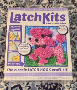 Latch Kits "Pink Poodle 3D Mini-Rug" The Classic Latch Hook Craft Kit 2019 New - Picture 1 of 7