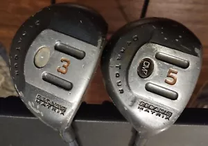 Dynatour Ceramic Matrix Graphite Shaft Mens 3 & 5 Wood Golf Clubs Lot Pair 2 RH - Picture 1 of 10