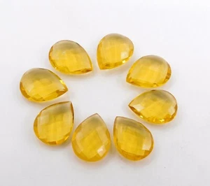 15X20 MM Lab Created Citrine Pear Cut Lot Loose Gemstone For Jewelry Size P-165 - Picture 1 of 2
