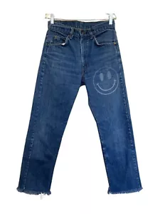 VTG/OG LEVIS Orange Tab 505 Straight Leg w/ Smile Face Jeans/Pants SZ 30 X 28.5 - Picture 1 of 7