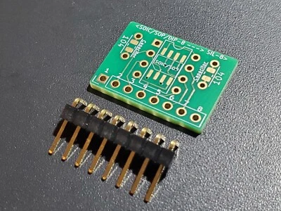 ONESYSTEM One PCB Gold Pads SOIC-8 SOP-8 DIP-8 to SIL-8 SIL8 SIP-8 SIP8 JRC 5532. USA