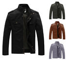 WenVen Men's Casual Washed Cotton Military Jacket Light Sping Autumn Work Jacket