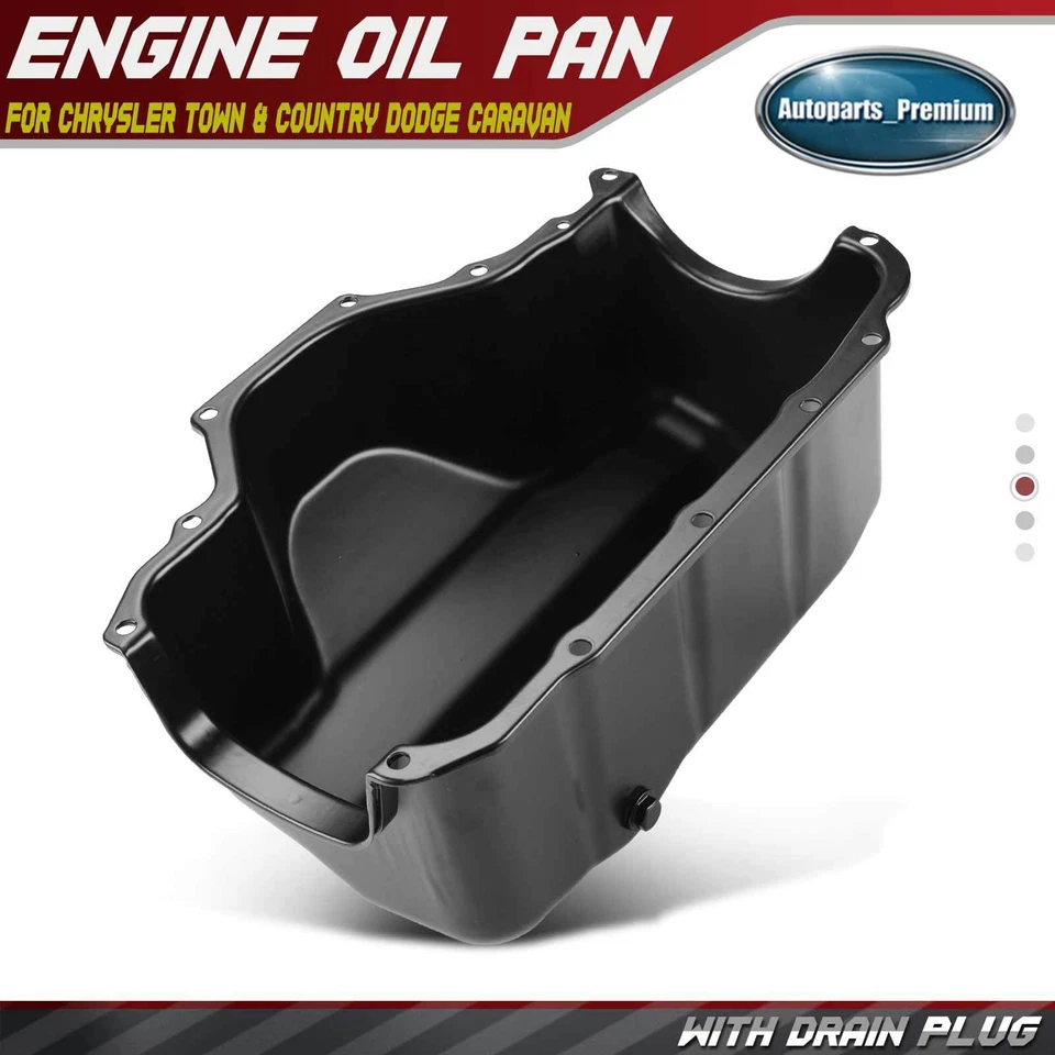 Cárter de óleo do motor para Chrysler Town & Country Dodge Caravan Spirit Plymouth - Imagem 1 de 4