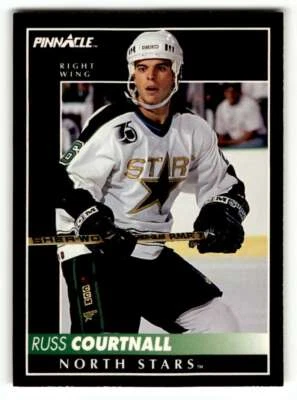 1992 Pinnacle #337 Russ Courtnall    Stars Hockey Cards EX/NM ID:57748 - Image 1 of 2