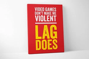 Funny Video Game Canvas - Gaming Gamer Boys Room (32 X 48 Inches) - Picture 1 of 4