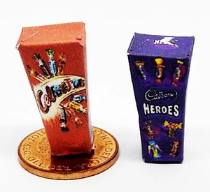 Dolls House Chocolate Packets x2 Empty 1:12 Scale Miniature Xmas CBH tumdee - Picture 1 of 6