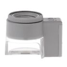 8 Magnification Cylindrical Scale Len Focusing Magnifier with LED Light UV Lamp