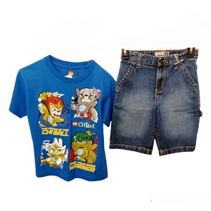 Old Navy/Lego Chima Boys Carpenter Short Set-8-Denim-Blue - Picture 1 of 4