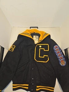 Vintage DeLong Sportswear Varsity Women Small Jacket Cherokke Iowa Black - Picture 1 of 8