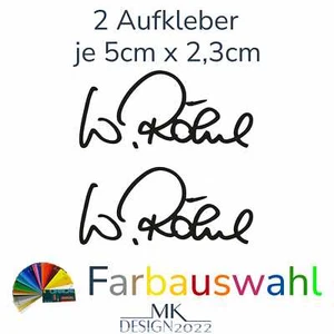 Walter Röhrl Aufkleber Unterschrift Autogramm Ur Q S1 PP Rallye Sticker 2x 5cm - Bild 1 von 26