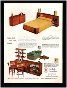 1952 Heritage Henredon Furniture Original Print Ad MCM Mid Modern ~ Fast Ship ~ - Picture 1 of 1
