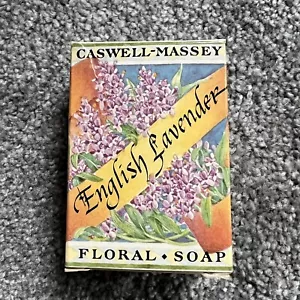 Vtg Nos CASWELL-MASSEY ENGLISH LAVENDER FLORAL SOAP 3.25 OZ. Bar Soap Guest - Picture 1 of 3