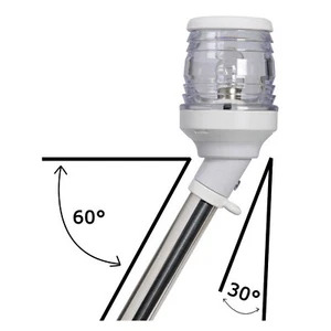 360° Lampenschaft Scheinwerfer 30°, weiß 60 cm - 1 PC Osculati - 11.140.22 - Bild 1 von 2