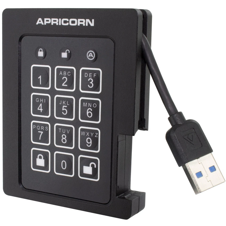 Apricorn ASSD-3PL256-1TBF 1TB Aegis PADLOCK SSD FIPS Rugged USB 3.0 w Keypad - Image 1 of 1