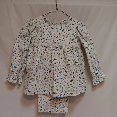 Girl's Pajamas, Size 4, Handmade by Grandma Jan - butterflies & dragonflies - Image 1 of 4