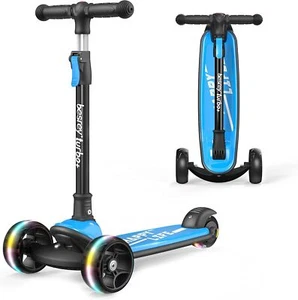 LOL-FUN 3 Wheel Toddler Scooter for Kids Ages 3-8 Years Old Boy Girl, Foldable - Picture 1 of 8