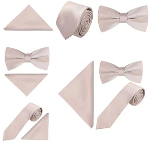 Corbata de piedra visón pastel bolsillo cuadrado pajarita pañuelo boda formal graduación carreras - Imagen 1 de 20