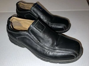 Zapatos sin cordones para hombre 10W ~ DOCKERS Agent 90-29034 - cuero negro - ¡apenas usados! - Imagen 1 de 9