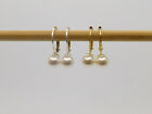 Perlen-Ohrringe Patent-Brisur Perle 6mm Silber 925 Gold -Farbwahl- Brautschmuck