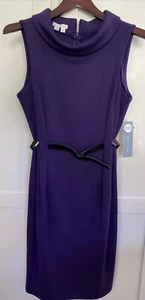 London Times Size 8 Purple Sheath Dress - Picture 1 of 10