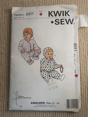 Vintage Kwik Sew 2011 Baby Pants Shirt Booties Bonnet Kerstin Martensson - Image 1 of 2