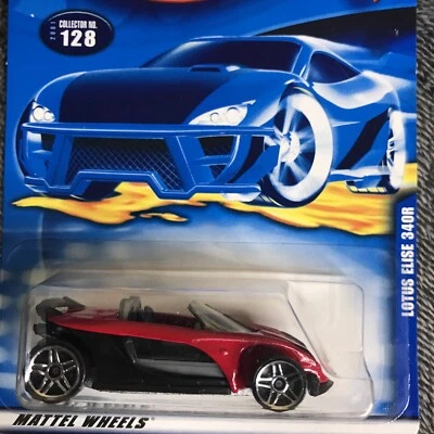 Tarjeta azul Hot Wheels 2000 Lotus Elise 340R #128 vintage Foto 1 de 3