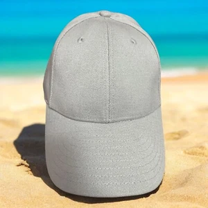 Gorra de béisbol New Era unisex sombrero elástico talla mediana grande gris liso - Imagen 1 de 7