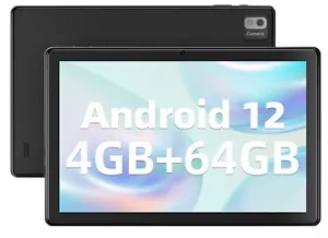 SGIN Tablet 10 Zoll Android 12 mit 4GB RAM 64GB ROM, Dual Kamera, Type-C Schwarz - Bild 1 von 16