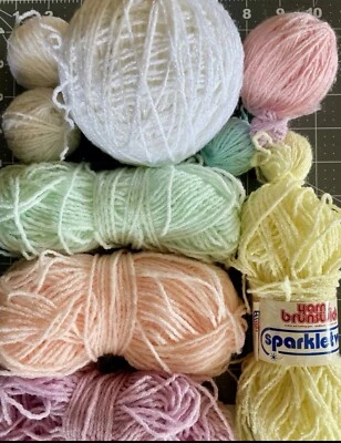 ¡LOTE de bolas parciales de hilo de novedad y acrílico de calidad de 8 oz cada una de las cuales TÚ ELIGES valor! Foto 1 de 4